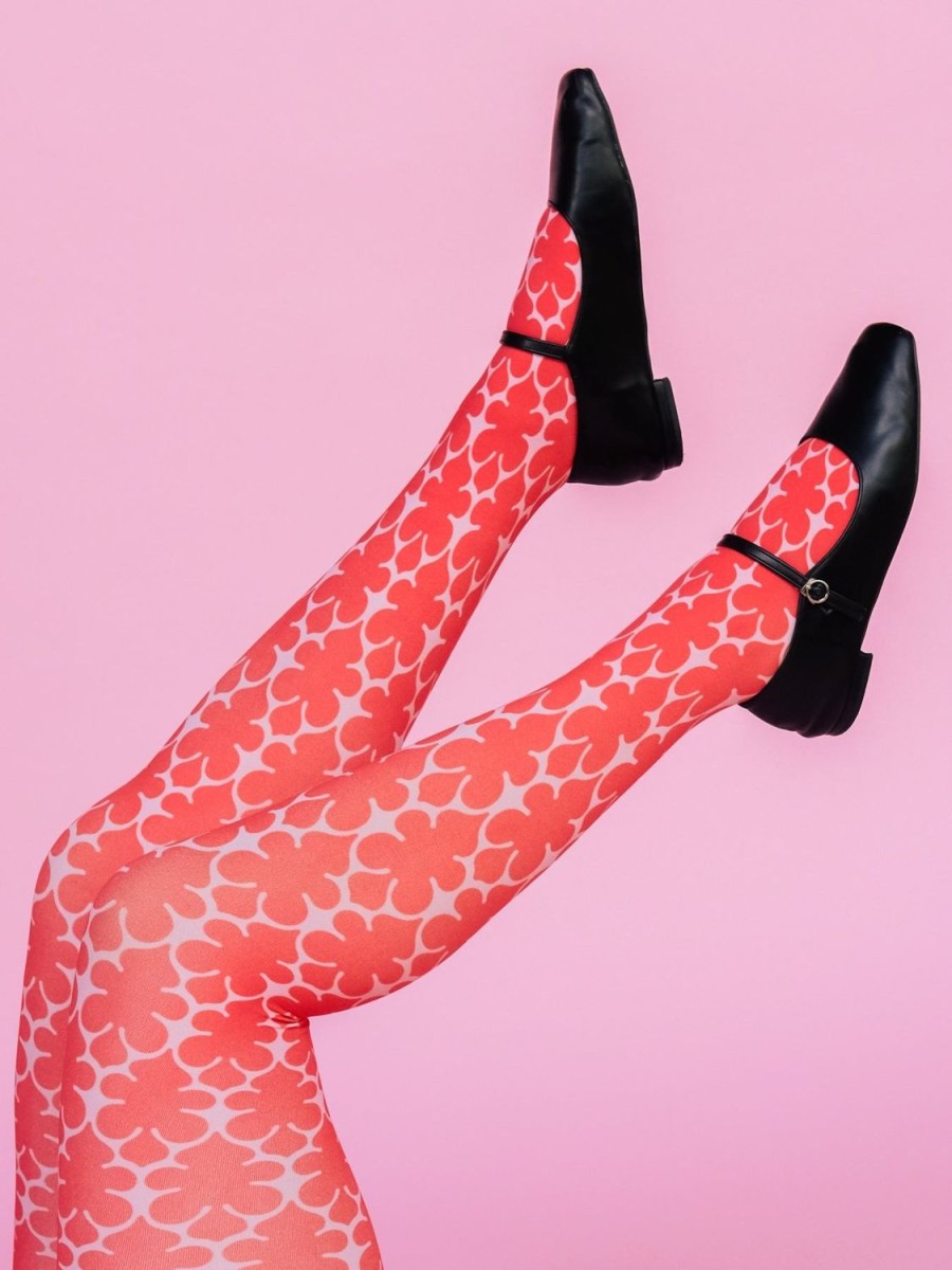 Hot Lesley Evers Coco Tights Cherry Fleurette