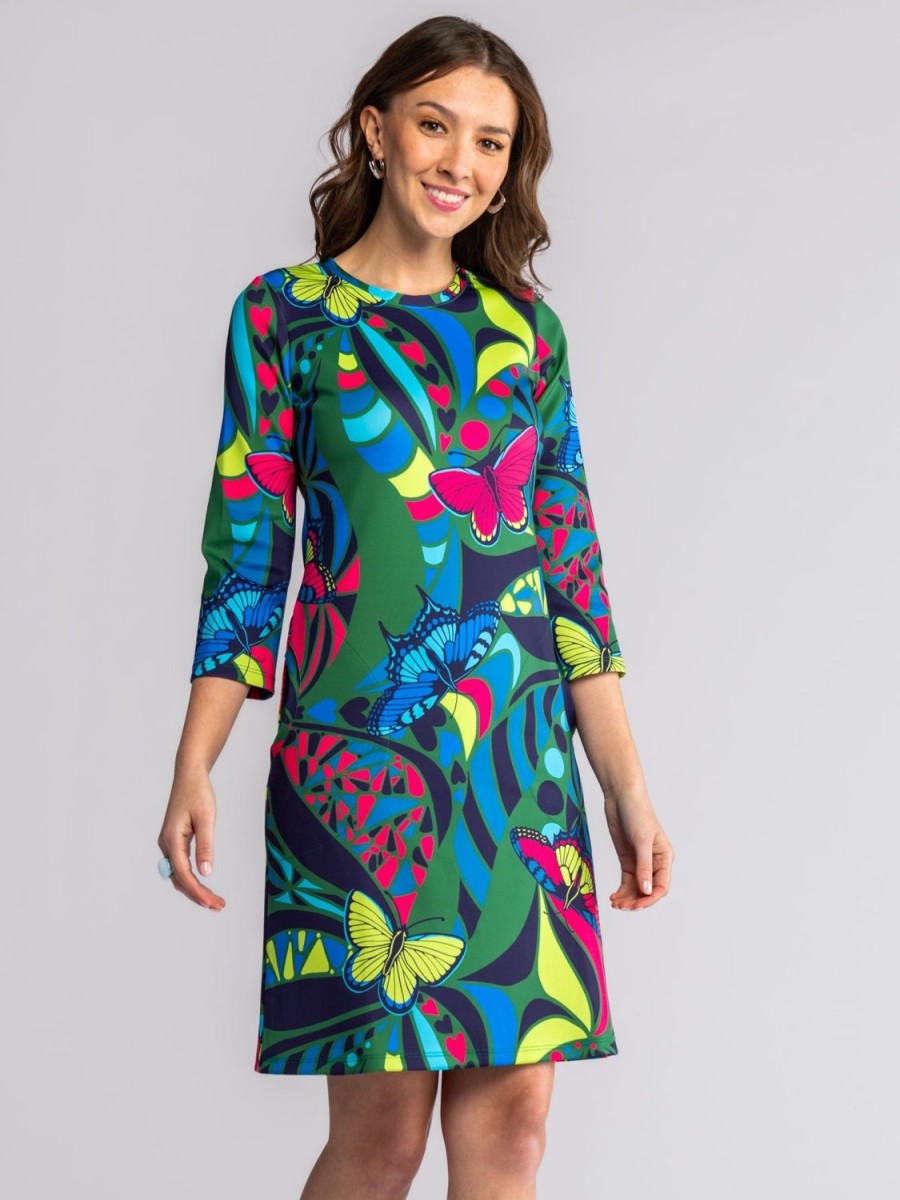 Wholesale Lesley Evers Arden Dress Serendipity Green And Navy