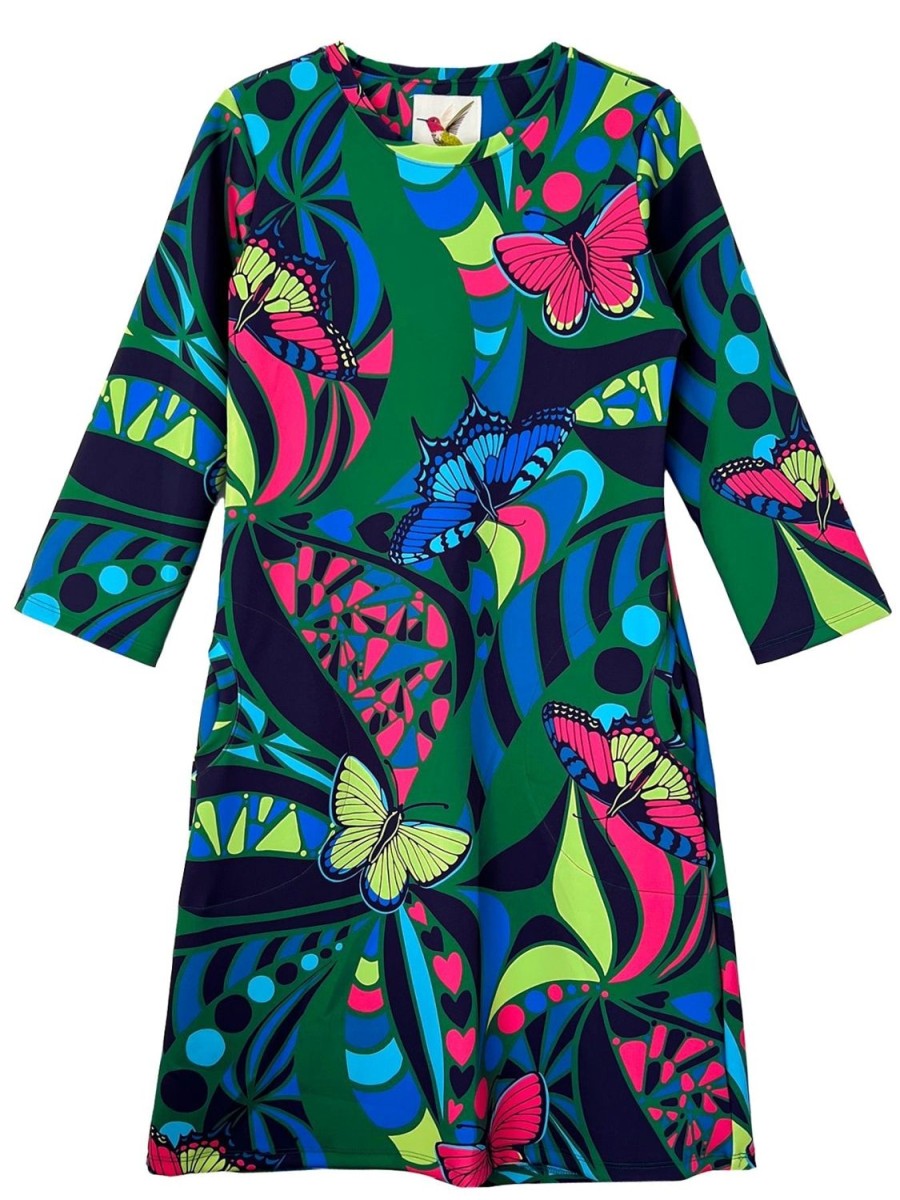 Wholesale Lesley Evers Arden Dress Serendipity Green And Navy