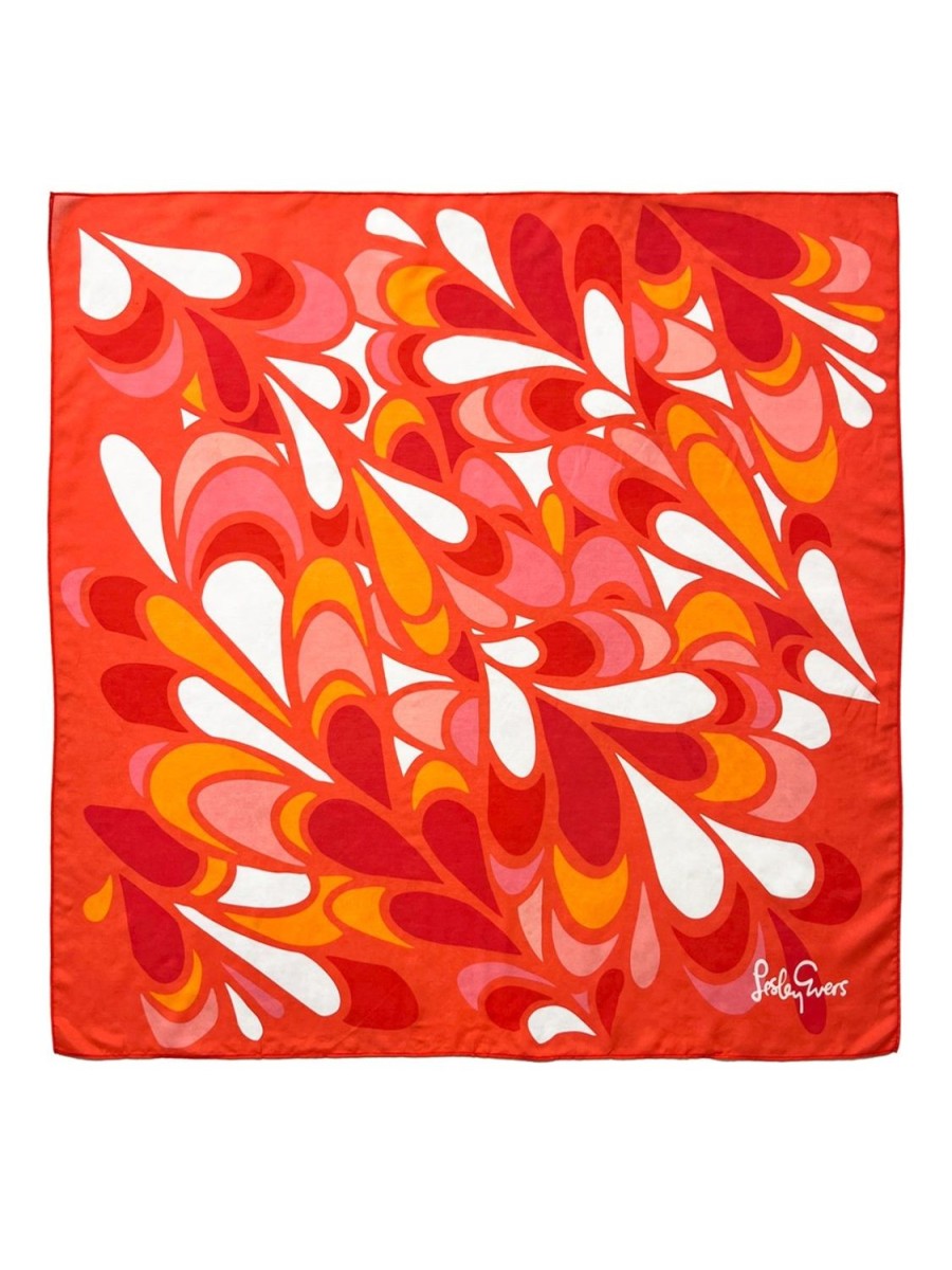 Wholesale Lesley Evers Thea Scarf Plumes Coral