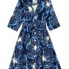 New Lesley Evers Clementine Shirtdress Navy Primrose