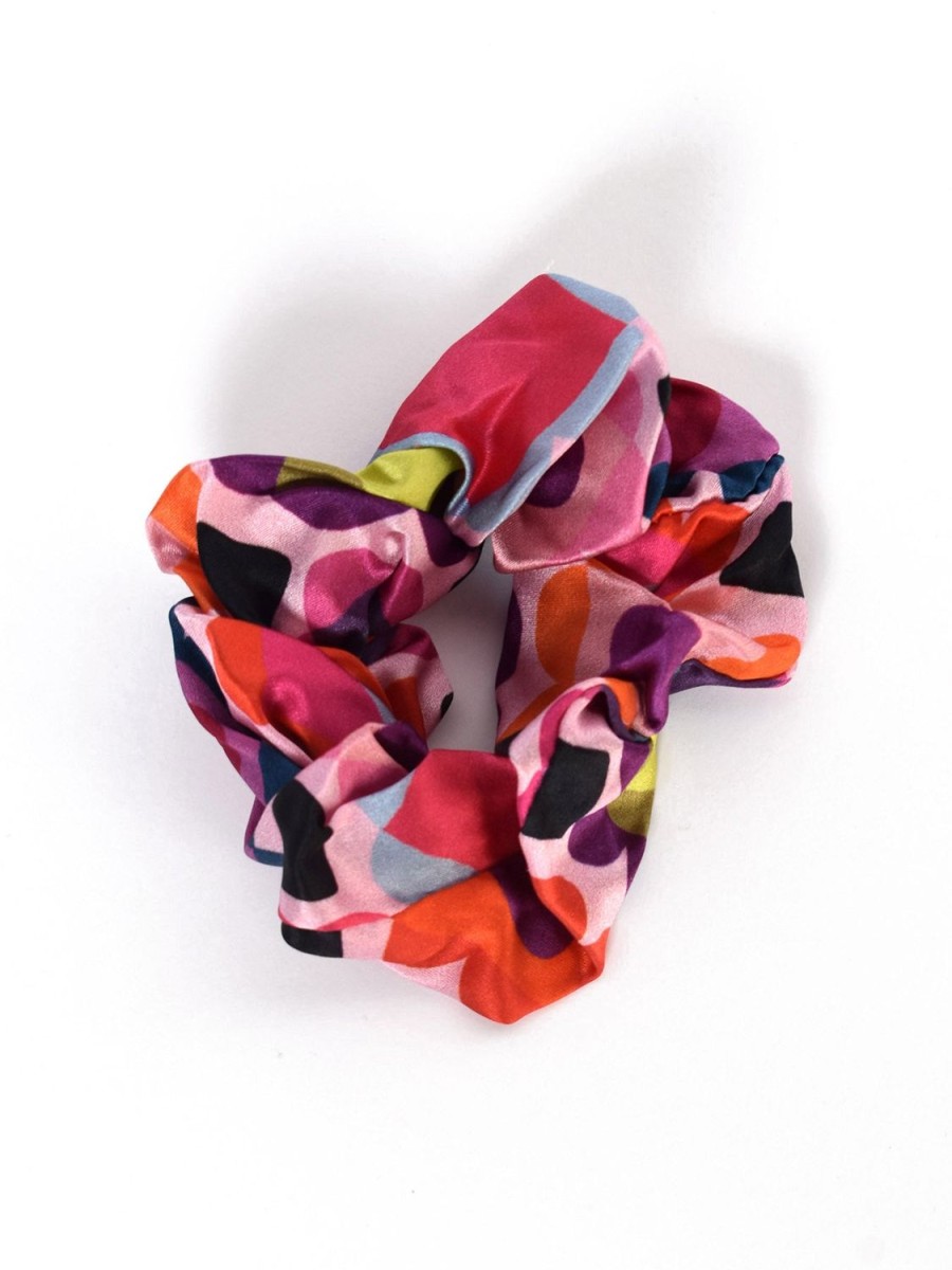 Wholesale Lesley Evers Skye Silk Scrunchie Gems Pink