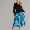 Hot Lesley Evers Calista Skirt Flower Charm Blue