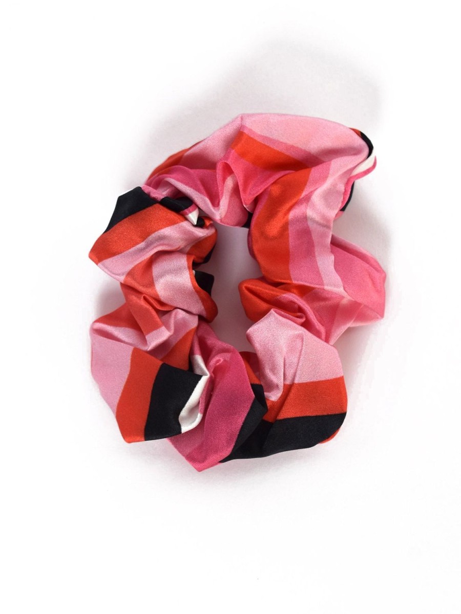 Online Lesley Evers Skye Silk Scrunchie Pinwheel Pink