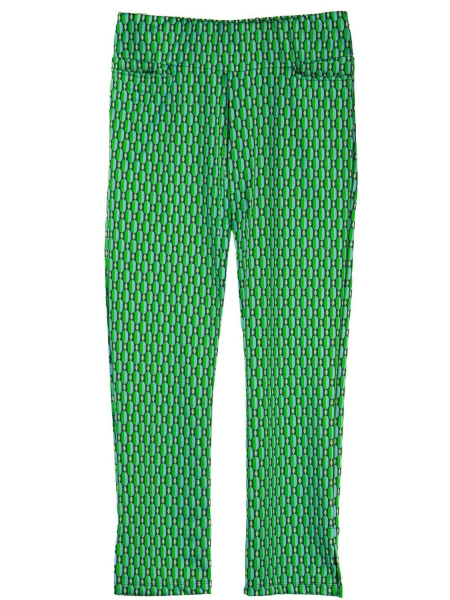 Hot Lesley Evers Imogen Pant Blue And Green Jacquard