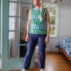 New Lesley Evers Angie Pant Navy Corduroy