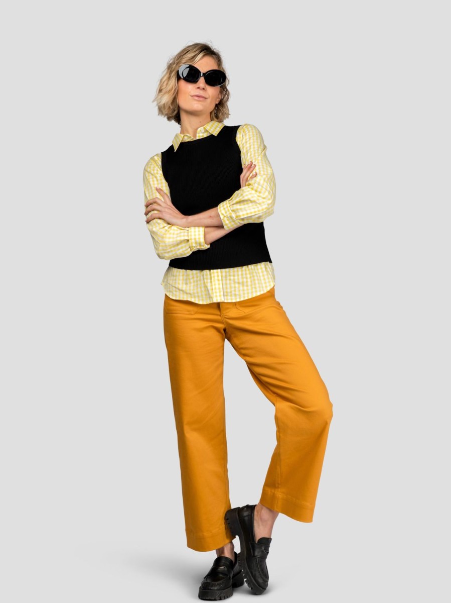 Wholesale Lesley Evers Parker Pant Mustard Yellow