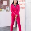 Clearance Lesley Evers Angie Pant Magenta Corduroy