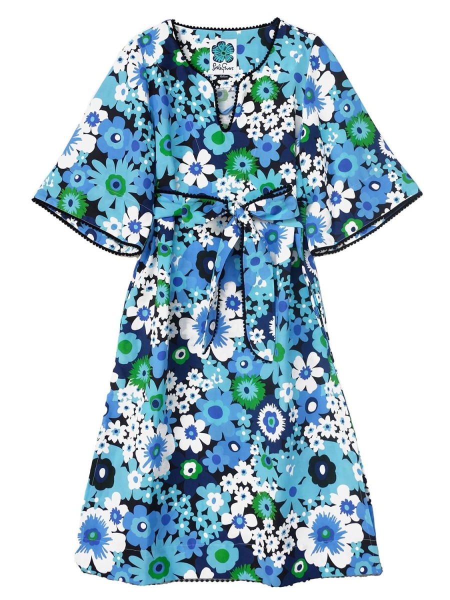 Wholesale Lesley Evers Gigi Caftan Flower Power Blue