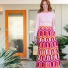 New Lesley Evers Claudia Maxi Skirt Corinth Pink