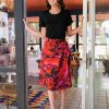 Wholesale Lesley Evers Lola Wrap Skirt Kalamazoo Red