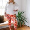 Best Lesley Evers Reese Legging Orange Flower Power