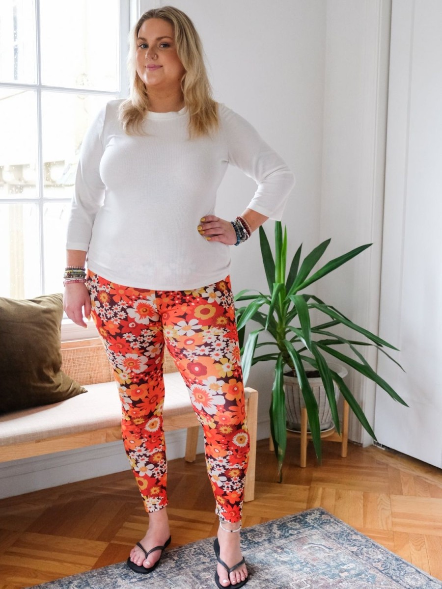 Best Lesley Evers Reese Legging Orange Flower Power