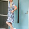 Clearance Lesley Evers Penny Dress Zebras Blue