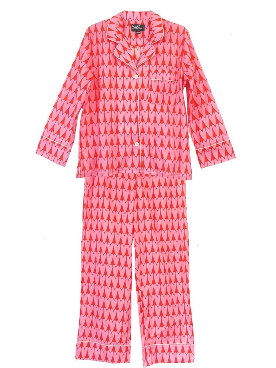 New Lesley Evers Josephine Pajama Set Hearts