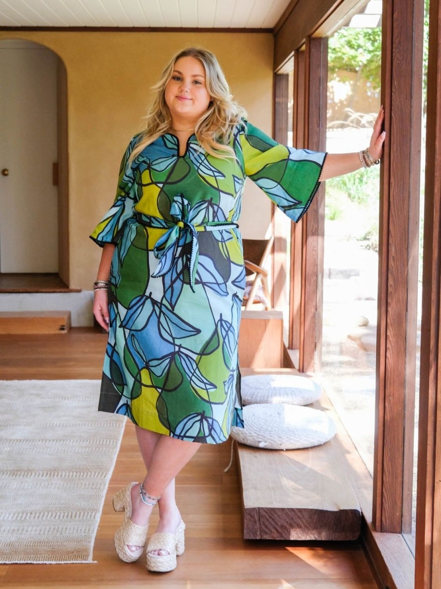 Best Lesley Evers Gigi Caftan Green Pears