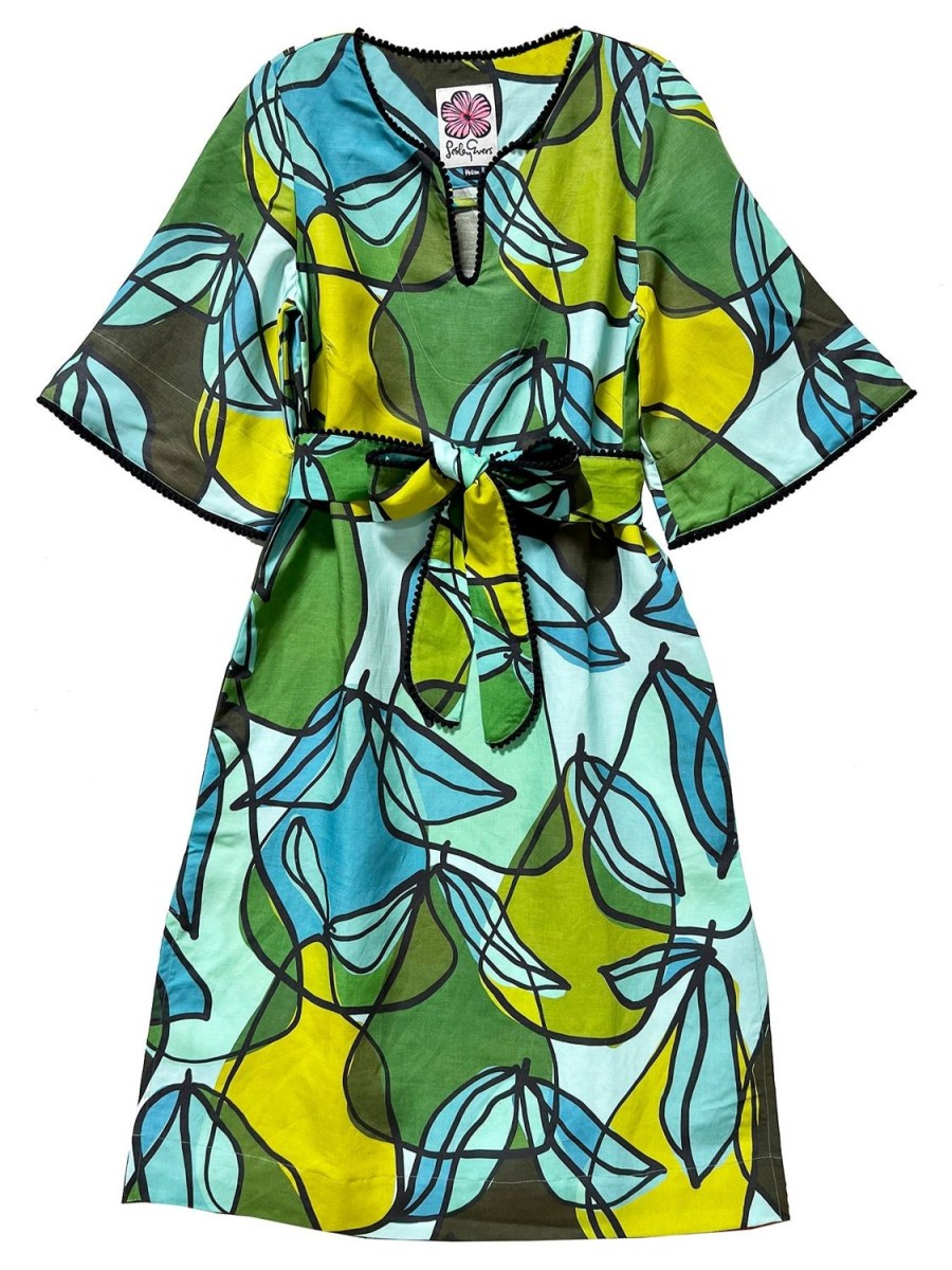 Best Lesley Evers Gigi Caftan Green Pears