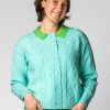 New Lesley Evers Emma Cardigan Aqua