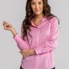 Online Lesley Evers Kathryn Blouse Pink Gingham