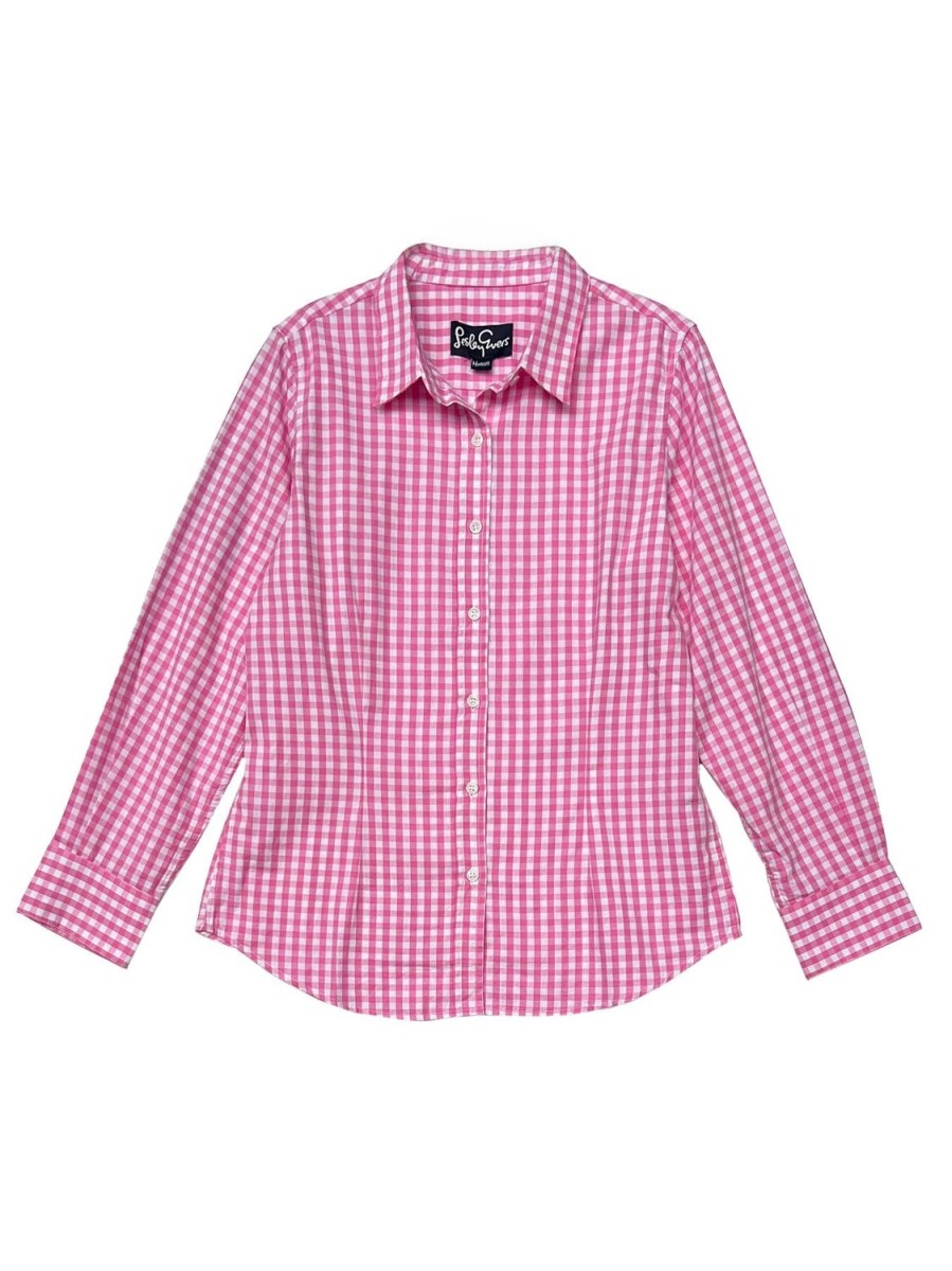 Online Lesley Evers Kathryn Blouse Pink Gingham