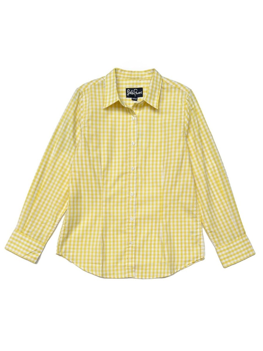 Best Lesley Evers Kathryn Blouse Yellow Gingham