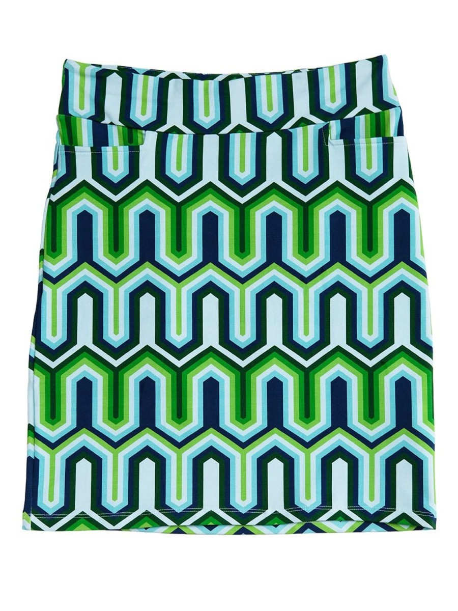 Clearance Lesley Evers Freya Skirt Corinth Green