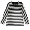 Hot Lesley Evers Jeanette Tee Black & Ivory Stripe