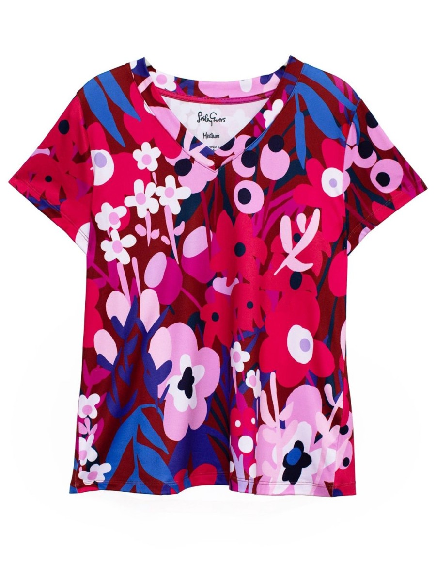 Hot Lesley Evers Cindi Tee Garden Oasis Pink