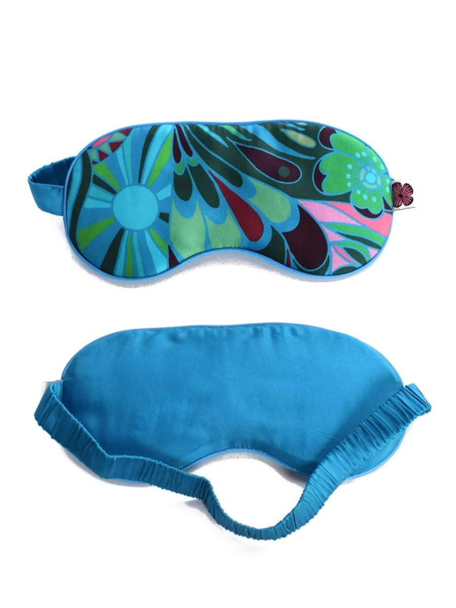 Hot Lesley Evers Silk Eye Mask Shakalaka Blue