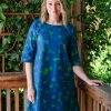 Hot Lesley Evers Tatum Dress Jumbo Blooms Blue