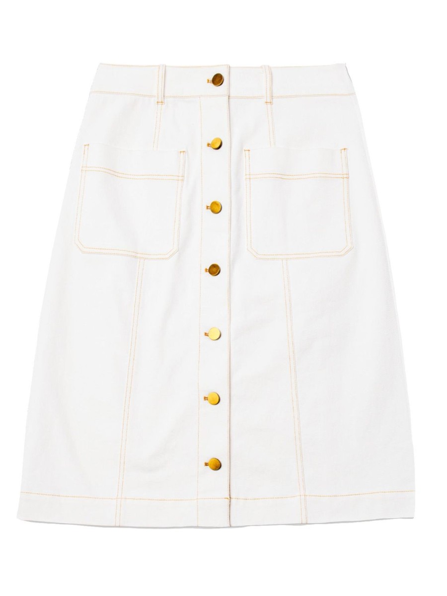 Online Lesley Evers Alison Skirt White Denim