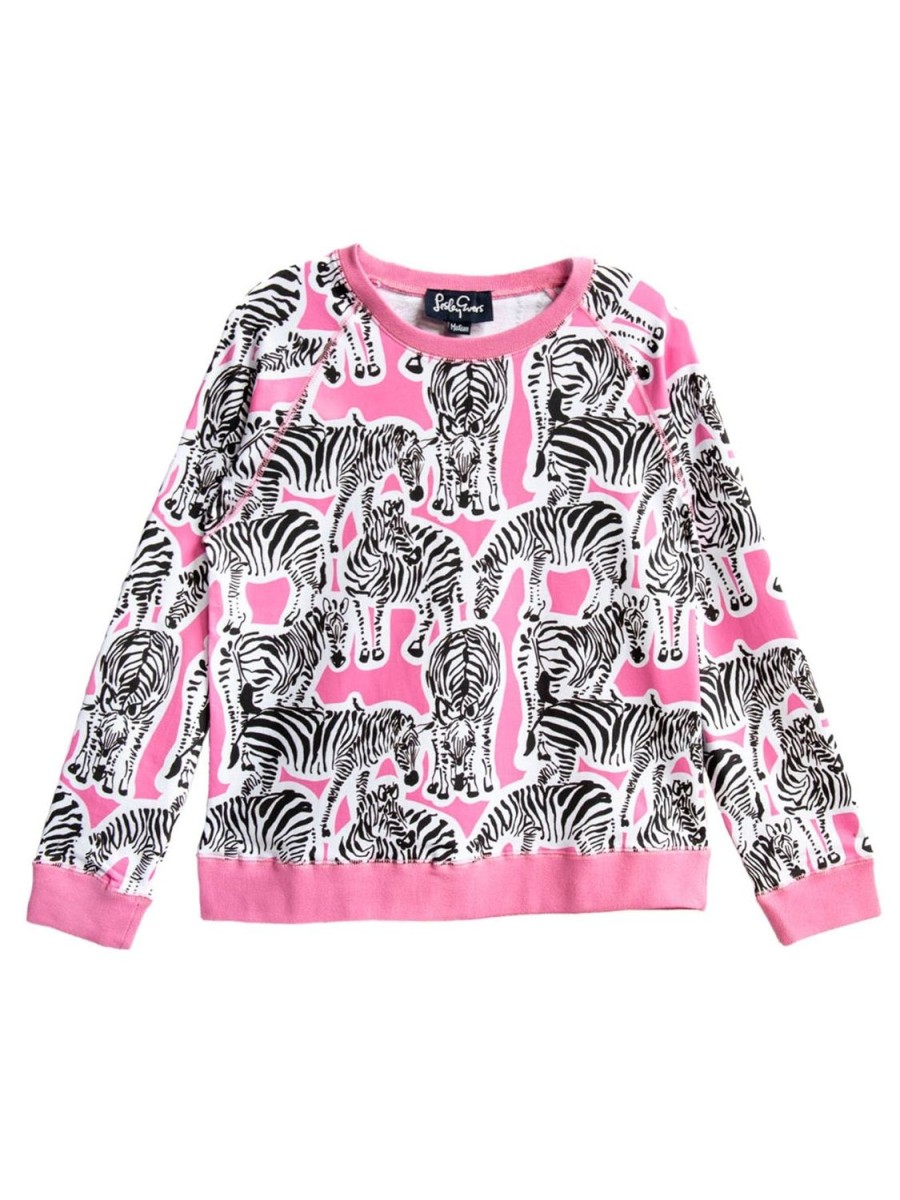 Online Lesley Evers Darcy Sweatshirt Zebras Pink