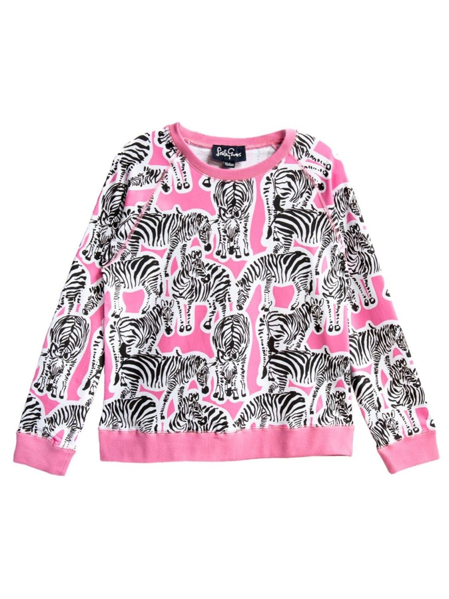 Wholesale Lesley Evers Darcy Sweatshirt Zebras Pink