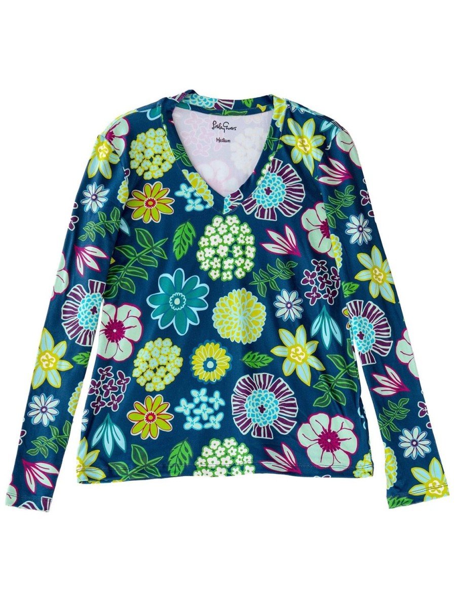 Best Lesley Evers Justine Tee Dazzle Flower Navy