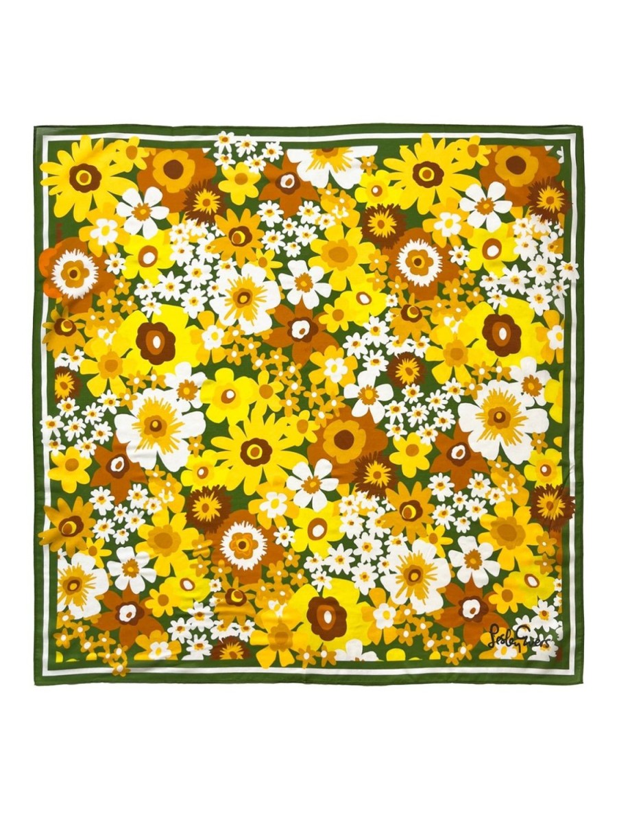 New Lesley Evers Thea Scarf Flower Power Yellow