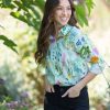 Clearance Lesley Evers Dawn Shirt Prairie Posy Mint