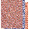 Hot Lesley Evers Navy And Orange Dishtowel Set