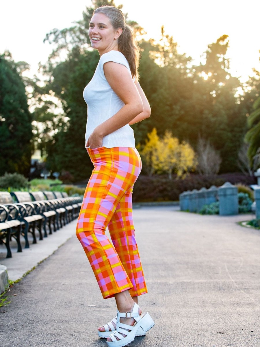 Online Lesley Evers Audrey Pant Sherbet Plaid