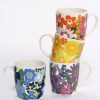 Wholesale Lesley Evers Ceramic Mugs Set Of 4 Flower Power